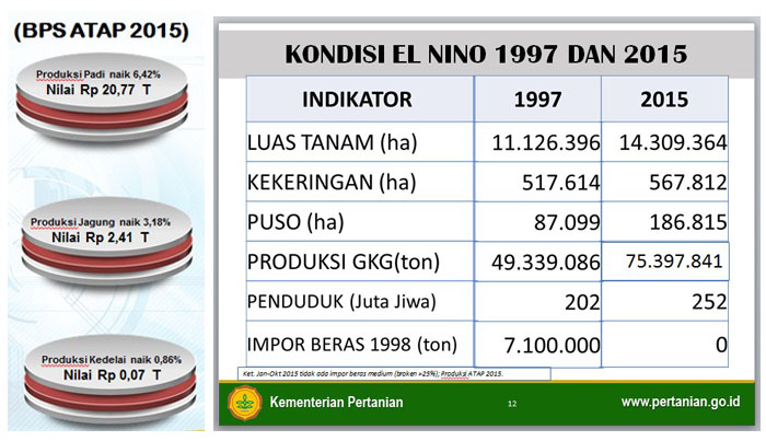 Dihantam El Nino Dihadang La Nina, Ketahanan Pangan Indonesia Diapresiasi FAO